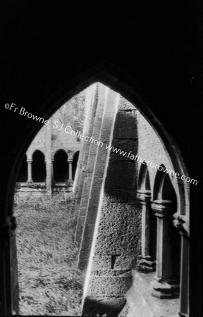 ABBEY CLOISTERS FROM NAVE WITH 